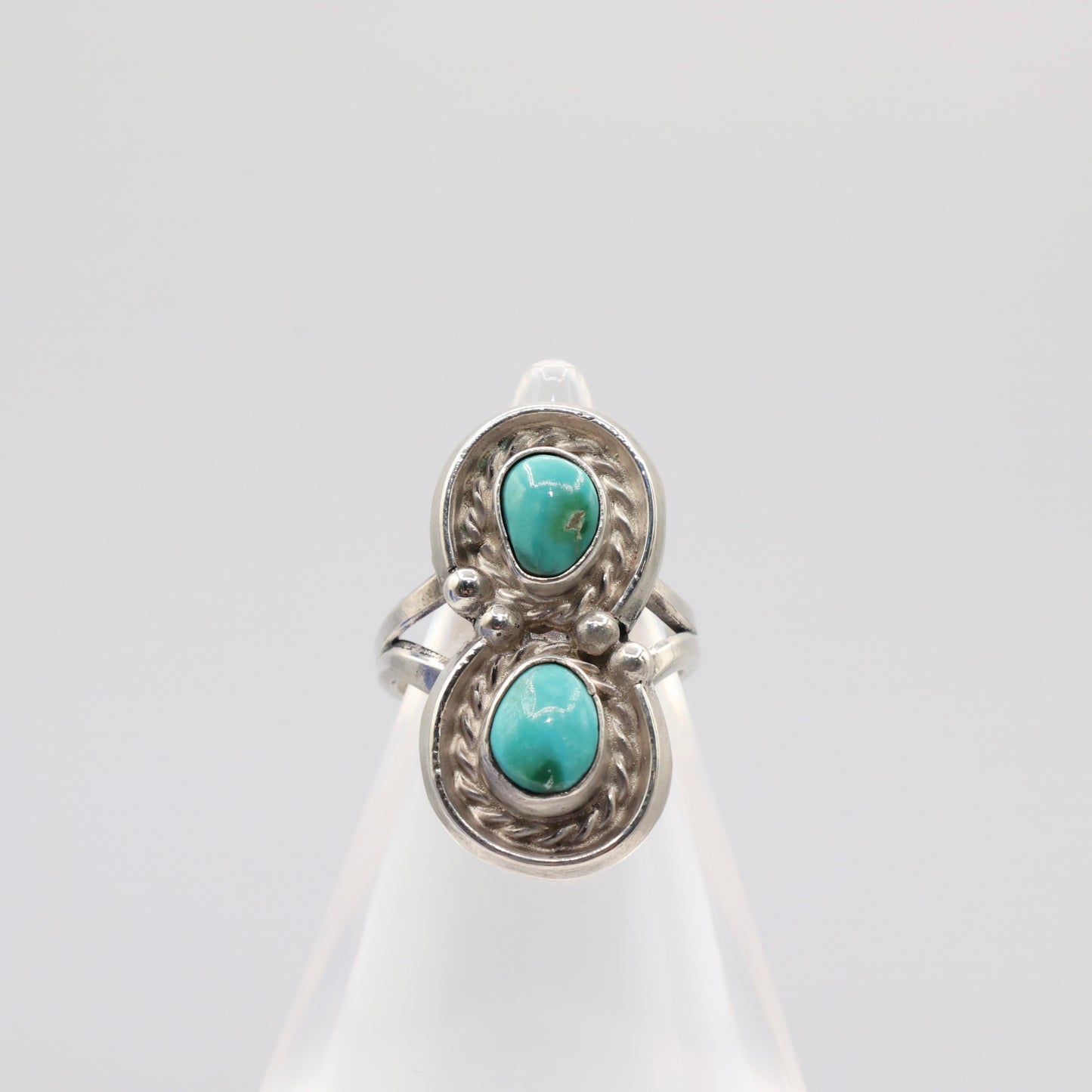 925 Silver Turquoise Ring Size 5