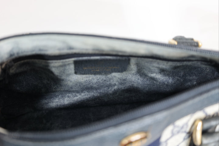 Gucci Navy Blue Bowler Handbag and Wallet