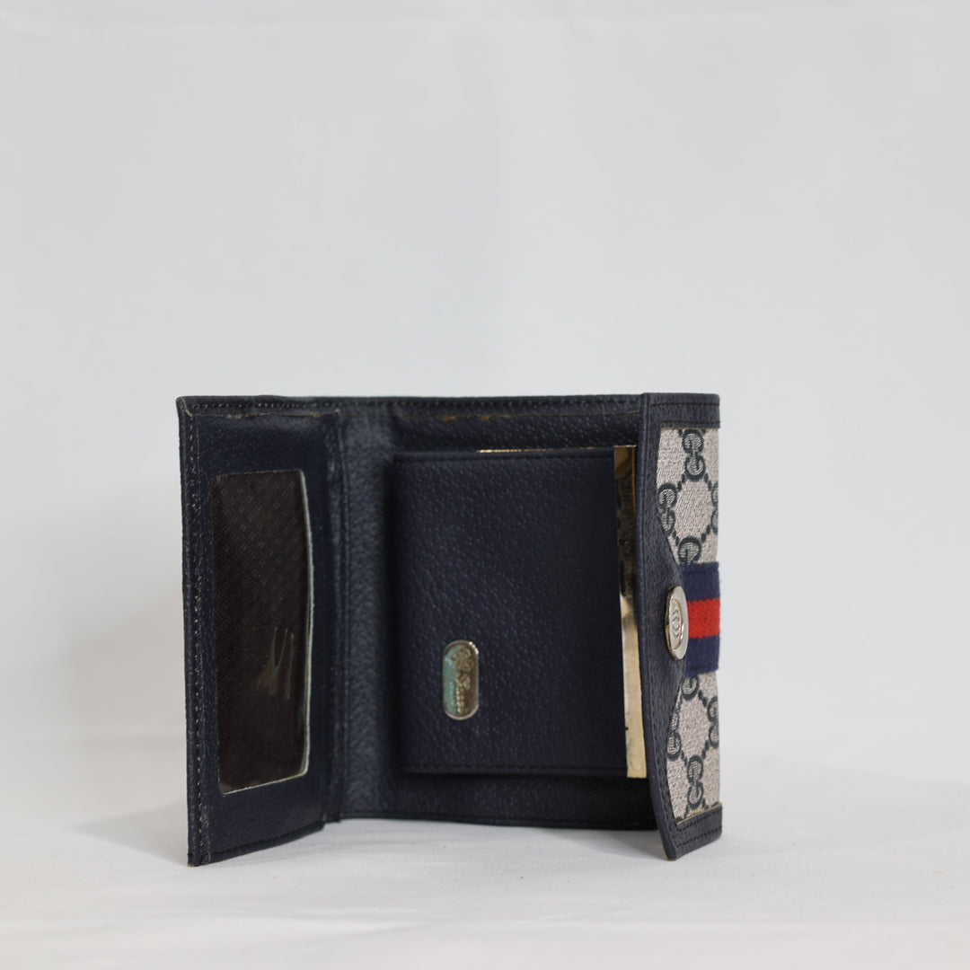 Gucci Navy Blue Bowler Handbag and Wallet