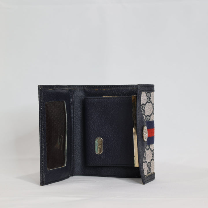 Gucci Navy Blue Bowler Handbag and Wallet