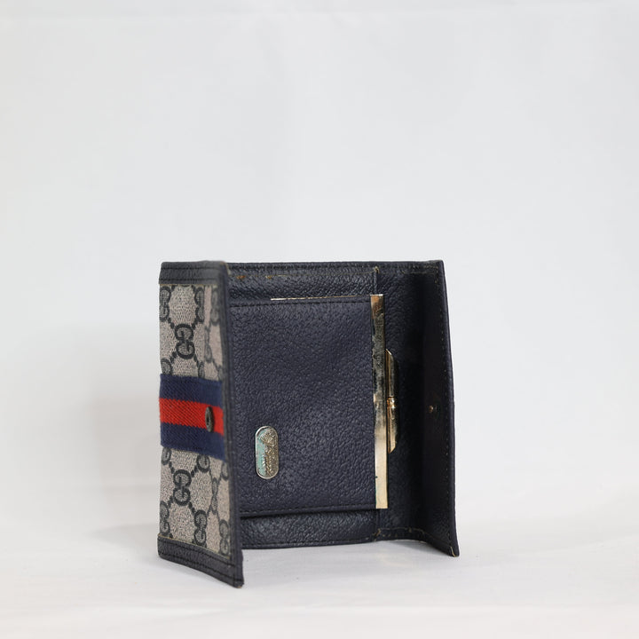Gucci Navy Blue Bowler Handbag and Wallet