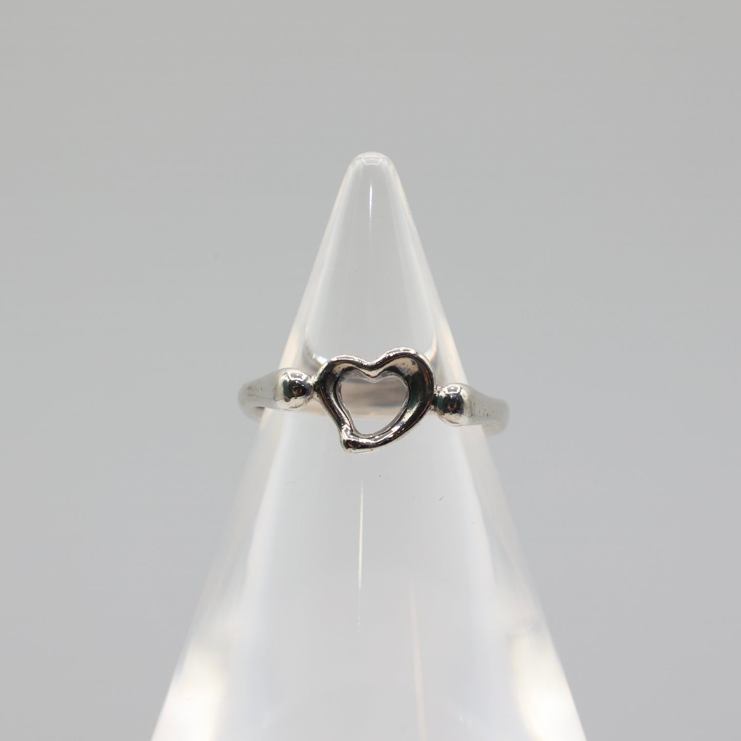 Tiffany & Co. Peretti 925 Silver Open Heart Ring - Size 7.5