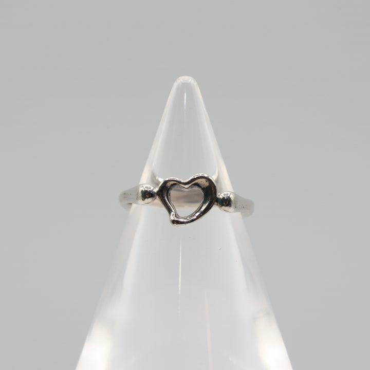 Tiffany & Co. Peretti 925 Silver Open Heart Ring - Size 7.5