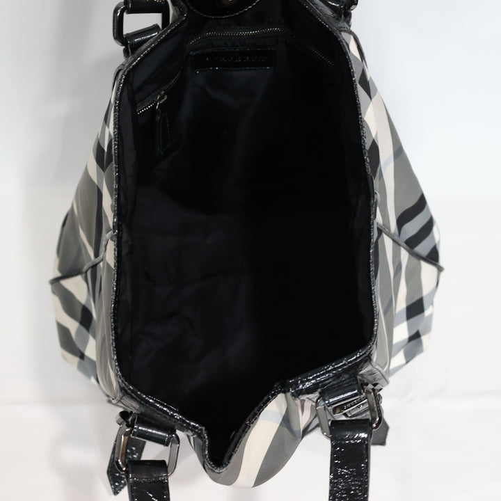 Authentic Burberry Women's Gray Black Handbag