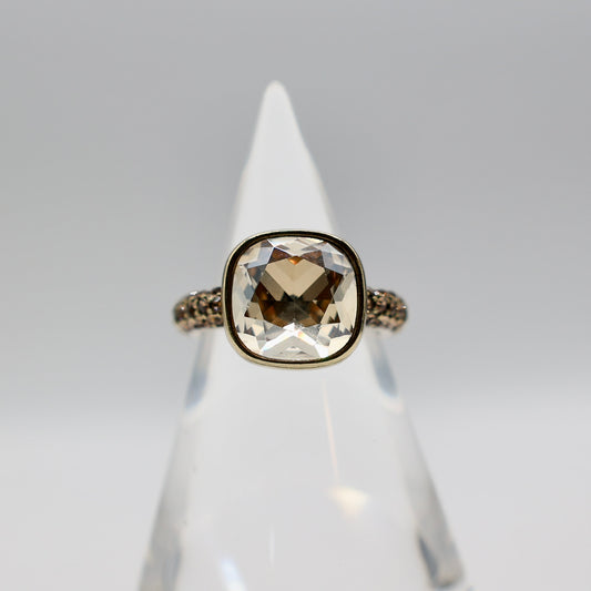 Brass Heidi Daus Rhinestone Ring - Size 8