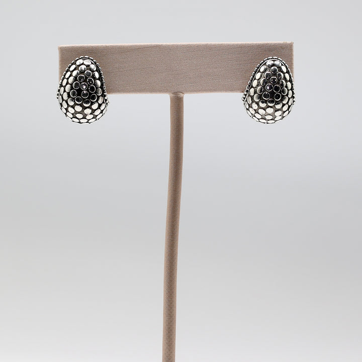 925 Sterling Silver John Hardy Dotted Hoop Earrings