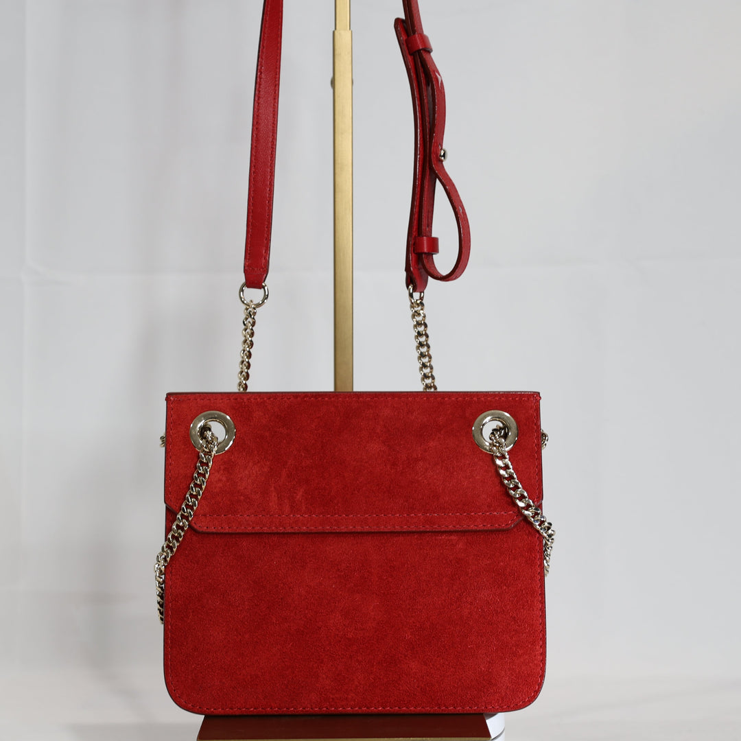 Jimmy Choo Suede Rebel Red Crossbody Bag