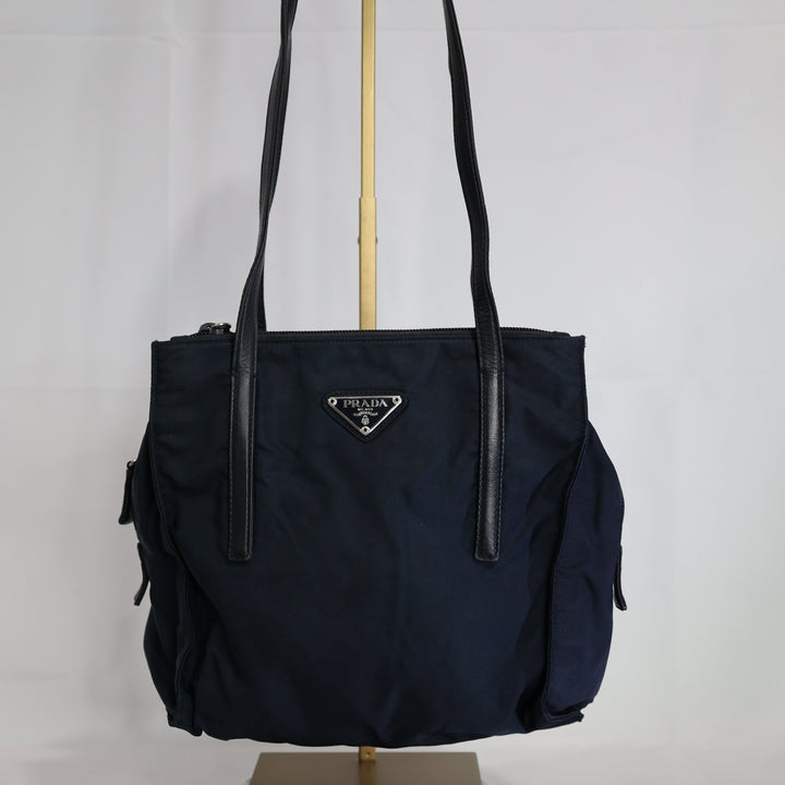 Prada Mini Tessuto Navy Blue Nylon Bag