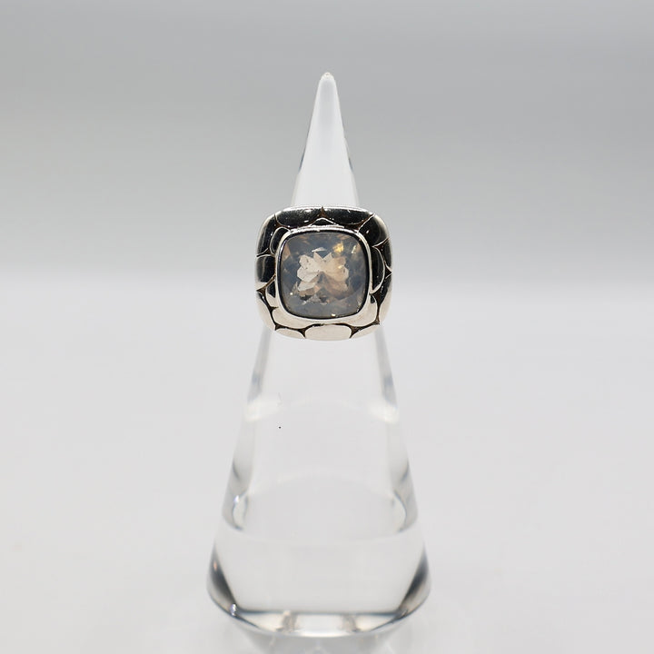 925 Sterling Silver John Hardy Kali White Topaz Pebble Ring - Size 7