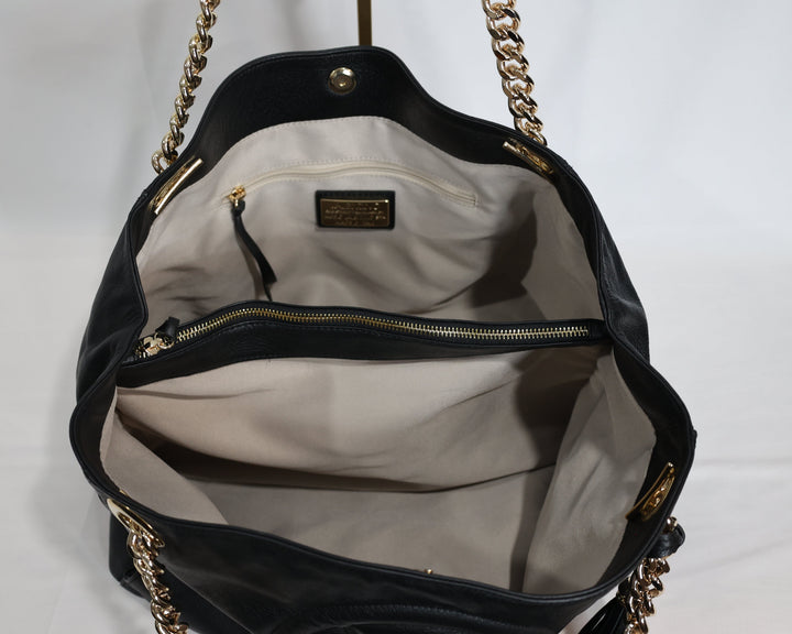 Valentino Black Leather Tote Bag