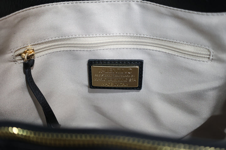 Valentino Black Leather Tote Bag