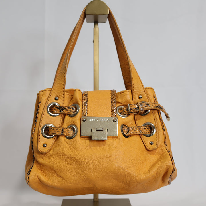 Jimmy Choo Ramona Mustard Leather Handbag