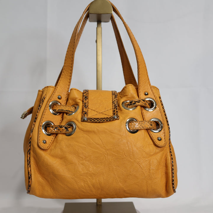 Jimmy Choo Ramona Mustard Leather Handbag