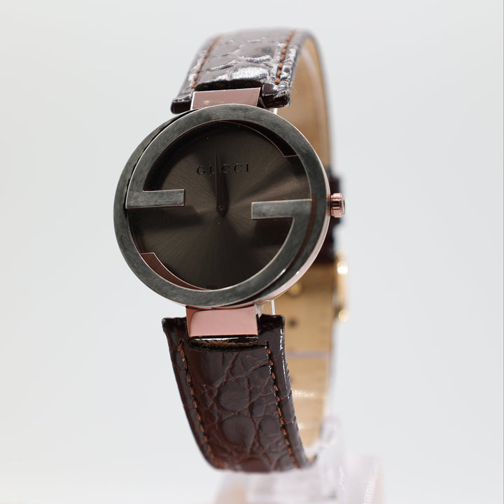 Gucci Interlocking 133.3 Brown Leather Watch