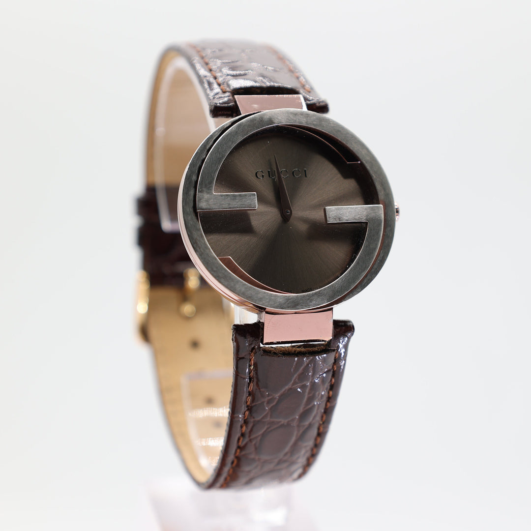 Gucci Interlocking 133.3 Brown Leather Watch
