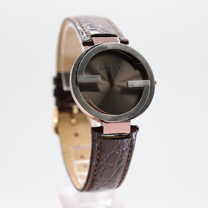 Gucci Interlocking 133.3 Brown Leather Watch