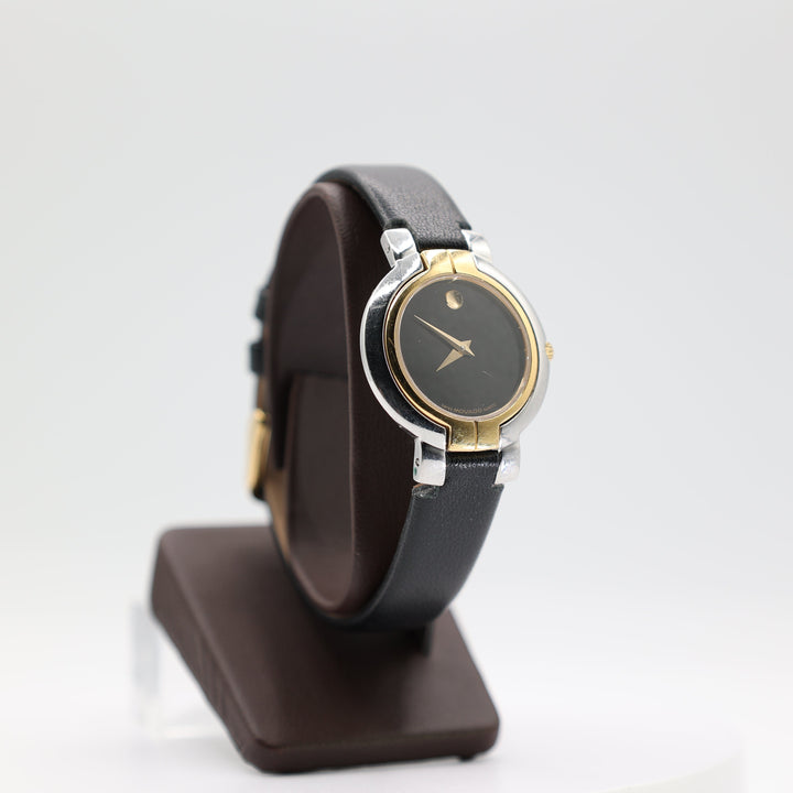 Movado Two Tone Black Swiss Quartz Watch