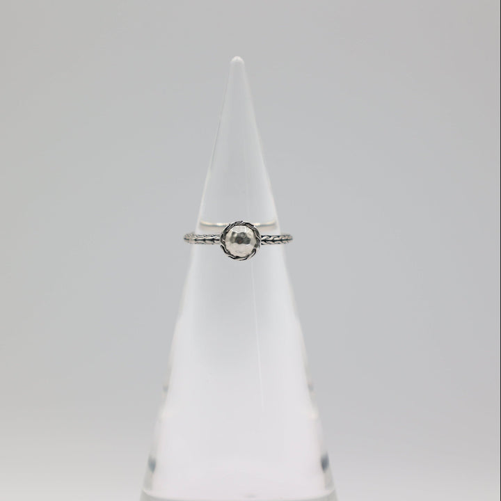 John Hardy 925 Sterling Silver Vintage Hammered Ring Size 6.75