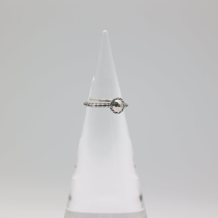 John Hardy 925 Sterling Silver Vintage Hammered Ring Size 6.75