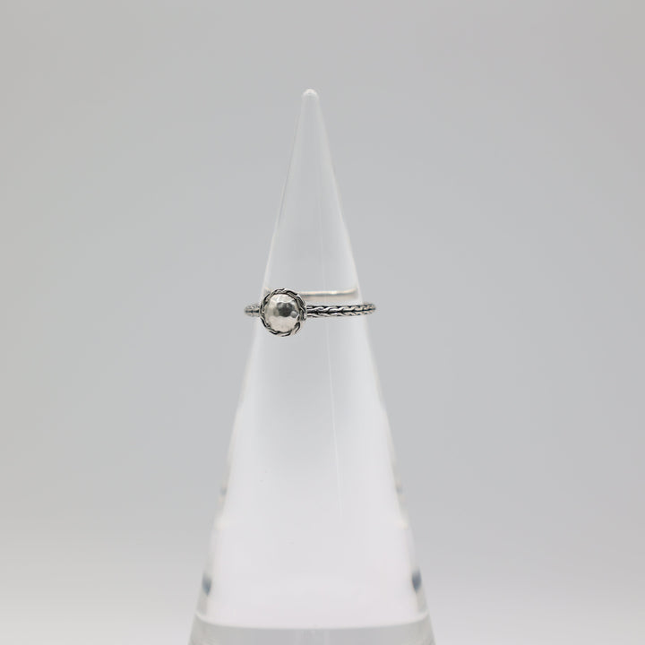 John Hardy 925 Sterling Silver Vintage Hammered Ring Size 6.75