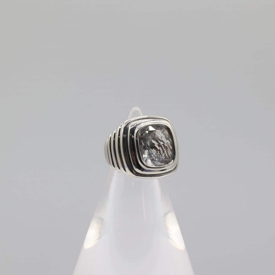 925 Sterling Silver John Hardy Bedeg Batu White Topaz Cocktail Ring - Size 5 / 14.14g