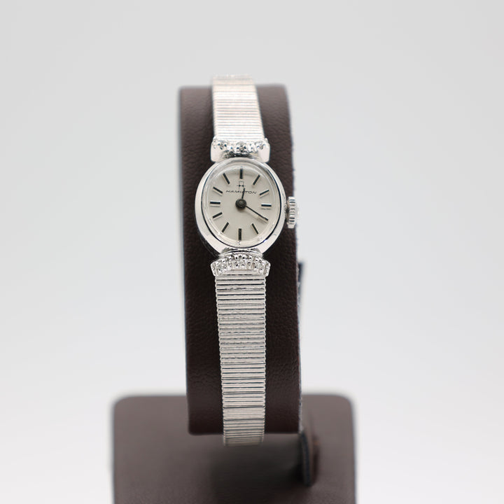 Hamilton Vintage Diamond Accented Mechanical Wind Up Watch