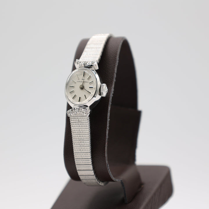 Hamilton Vintage Diamond Accented Mechanical Wind Up Watch