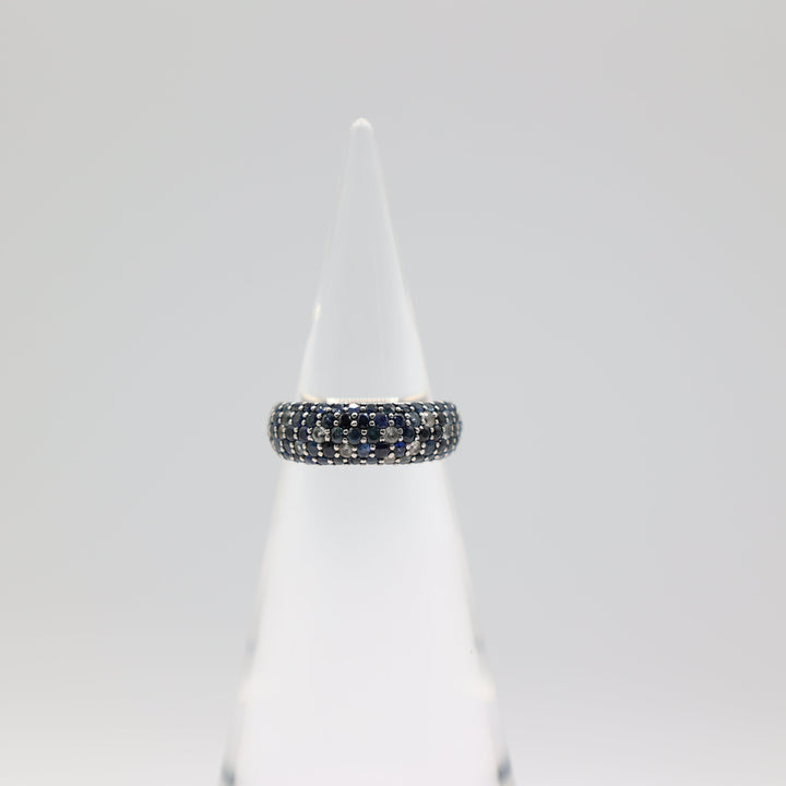 Effy Sterling Silver Blue Topaz And Sapphire Ring Size 7.5