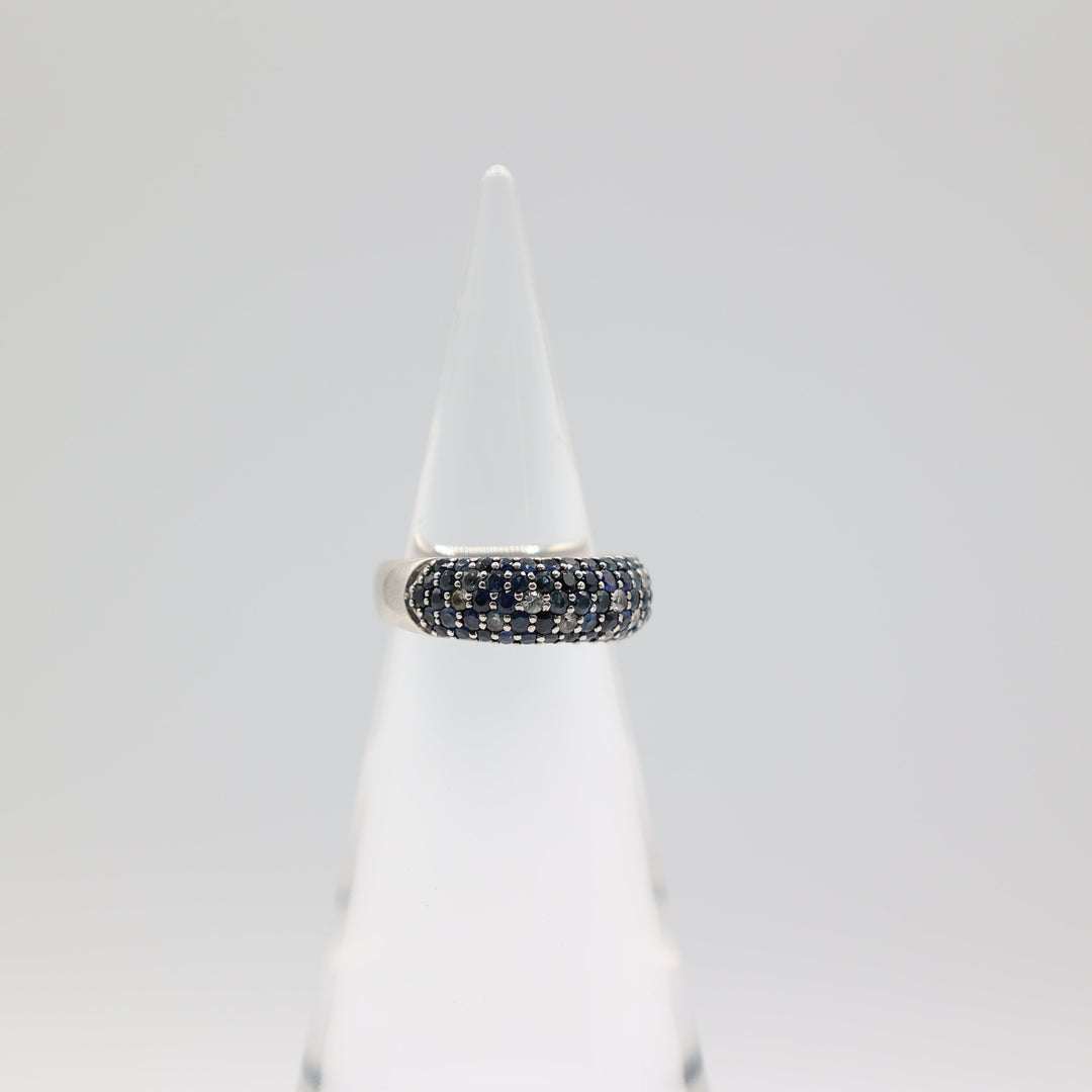 Effy Sterling Silver Blue Topaz And Sapphire Ring Size 7.5
