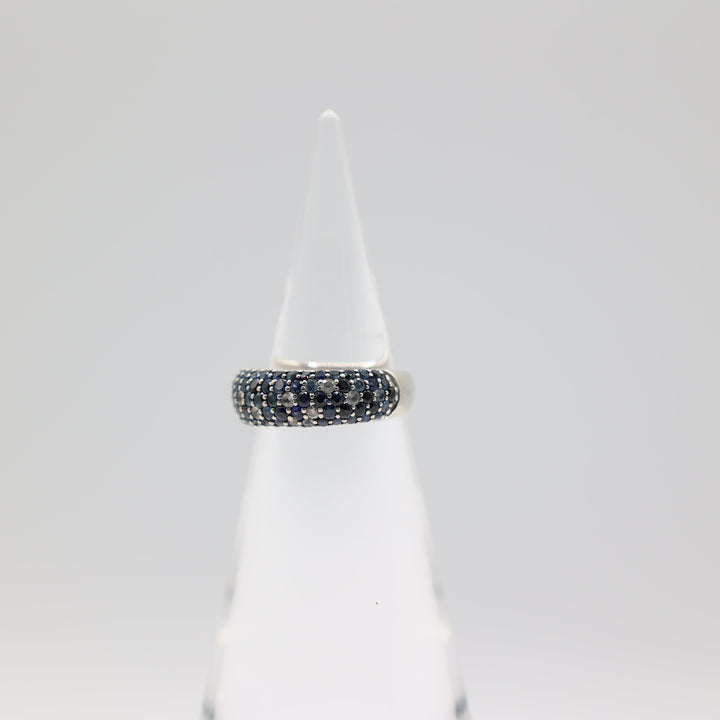 Effy Sterling Silver Blue Topaz And Sapphire Ring Size 7.5
