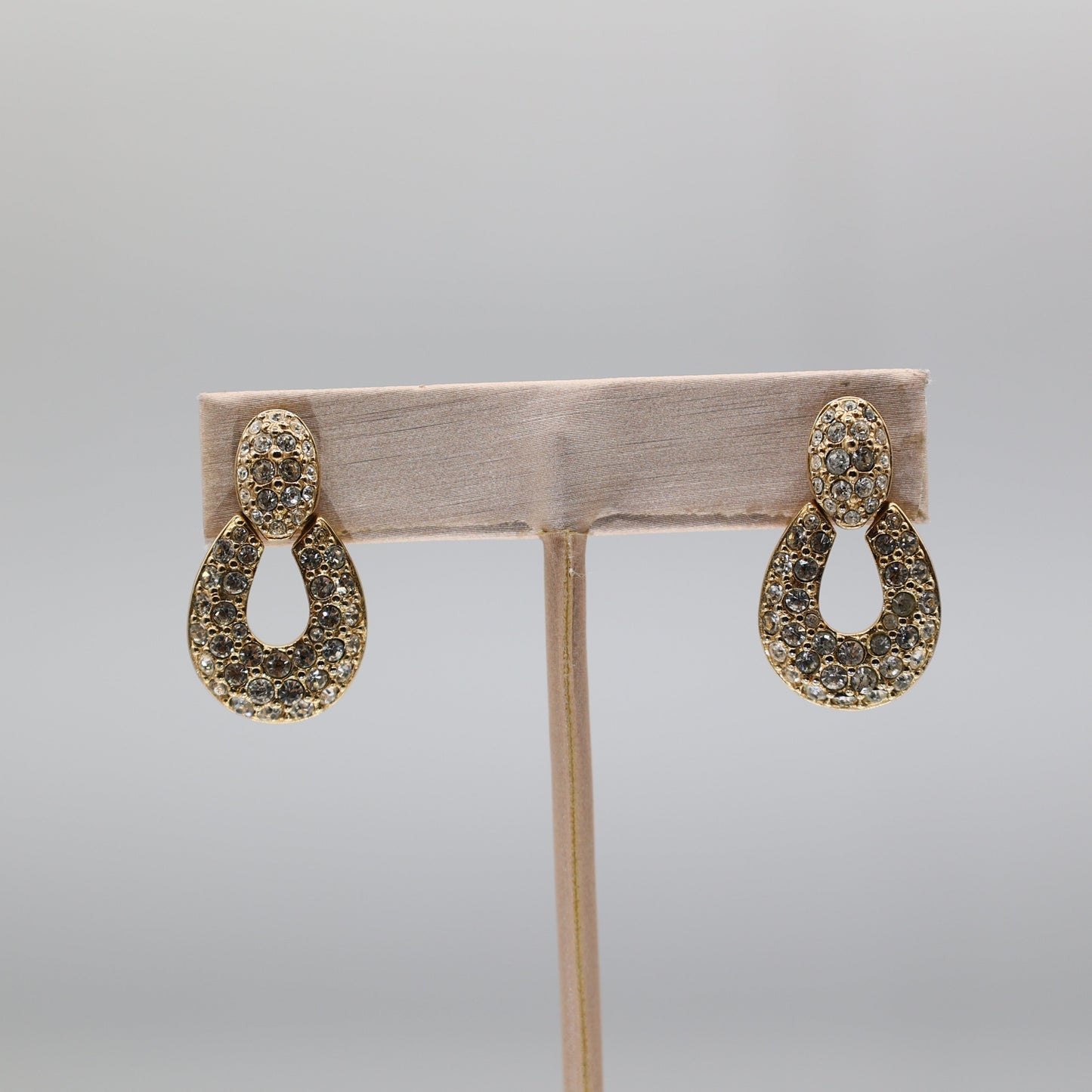 Vintage Swarovski Gold Dangle Earrings