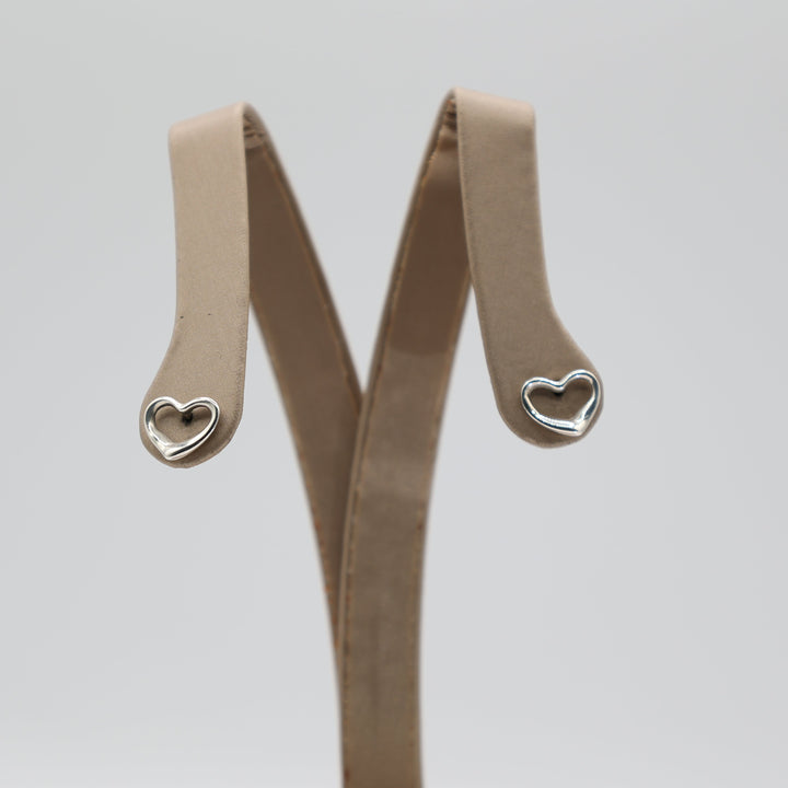 Tiffany Co Elsa Peretti Open Heart Stud Earrings Classic