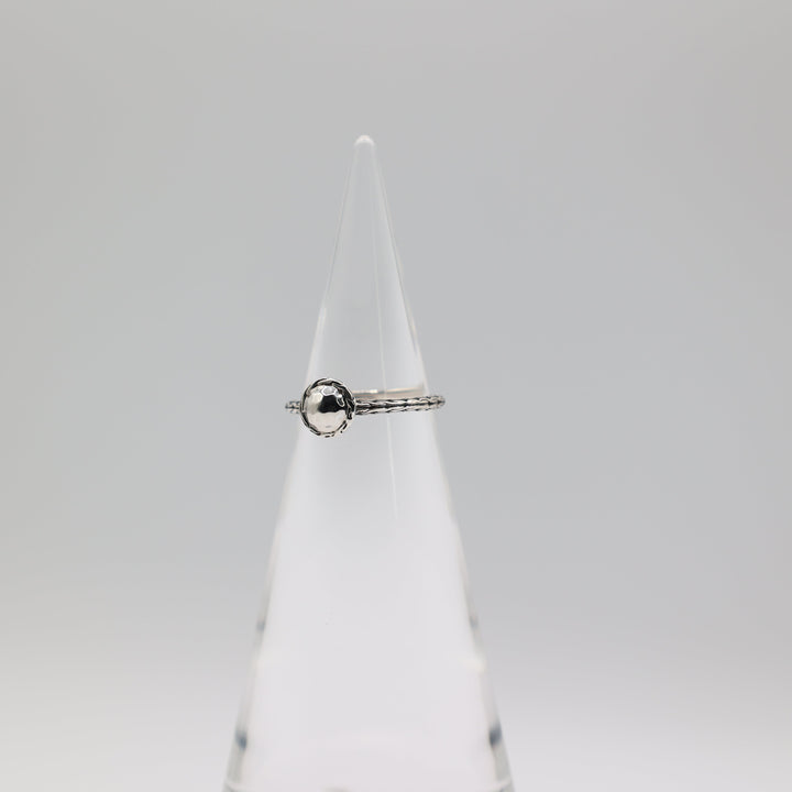 John Hardy 925 Sterling Silver Hammered Dome Ring Size 6.5