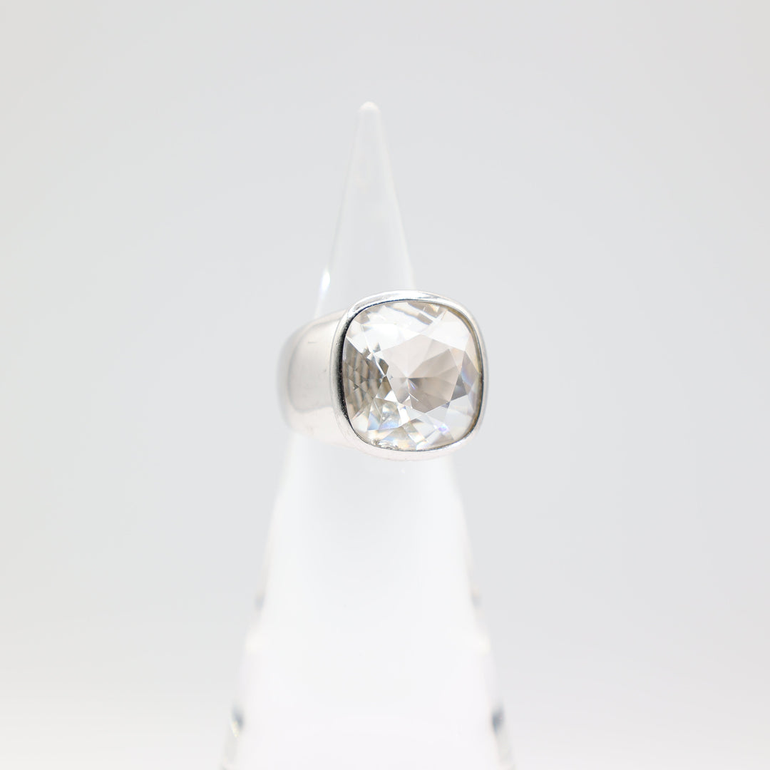 Swarovski Chunky Clear Crystal Ring Size 9
