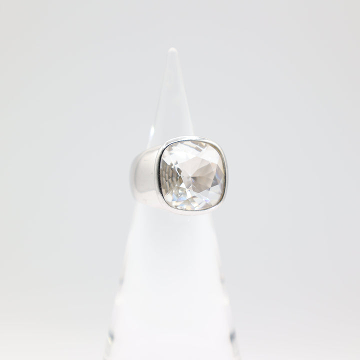 Swarovski Chunky Clear Crystal Ring Size 9