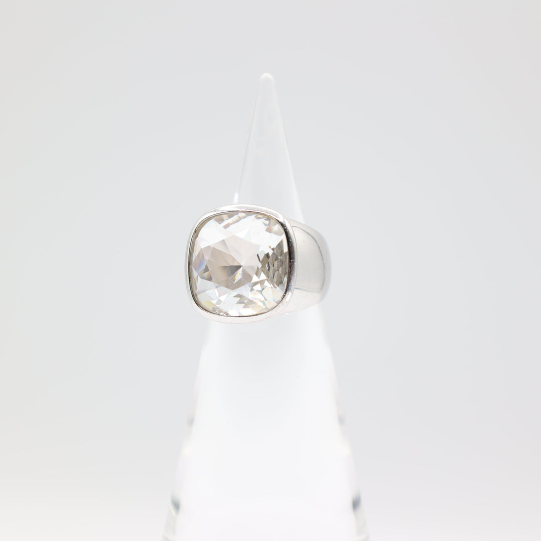 Swarovski Chunky Clear Crystal Ring Size 9