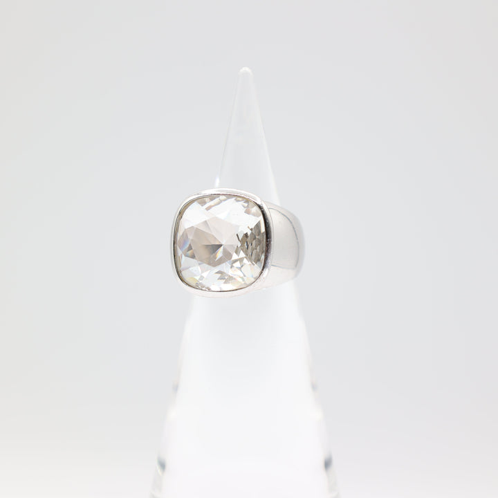 Swarovski Chunky Clear Crystal Ring Size 9
