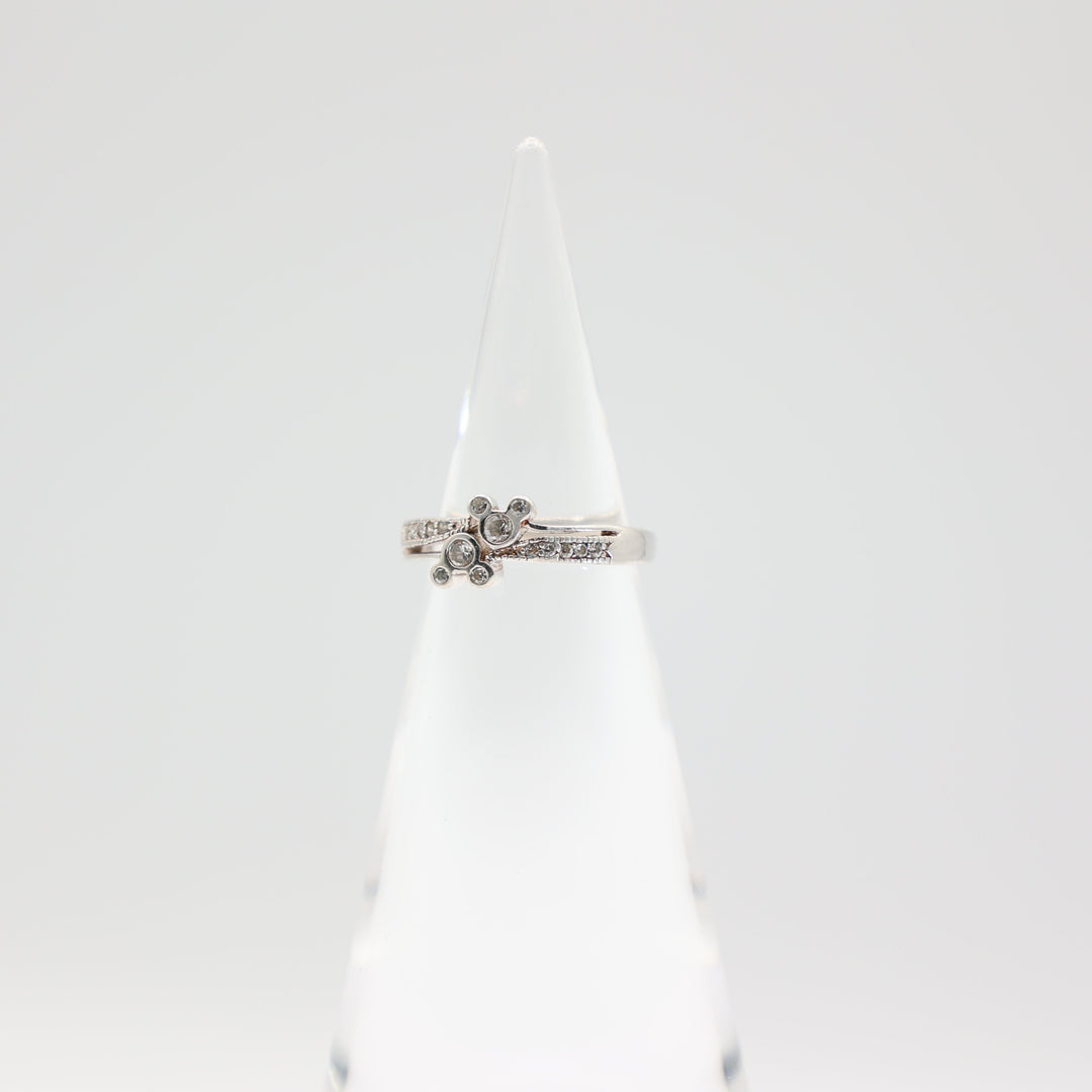 925 Sterling Silver Double Mickey Mouse Disney Ring Size 6.5