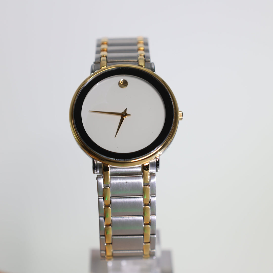 Movado 246853 Swiss Quartz Stainless Steel & Gold Tone Watch