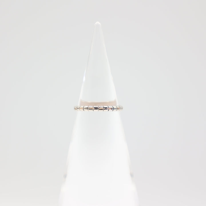 925 Sterling Silver Textured Band Ring Size 7