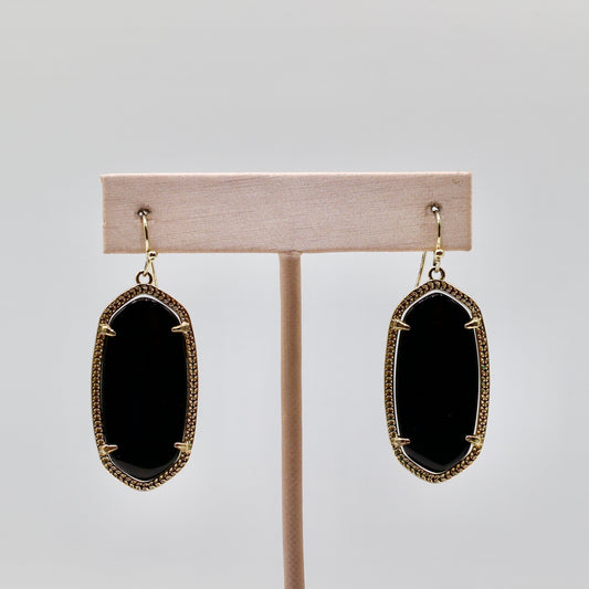 Kendra Scott Danielle Black Dangle Earrings