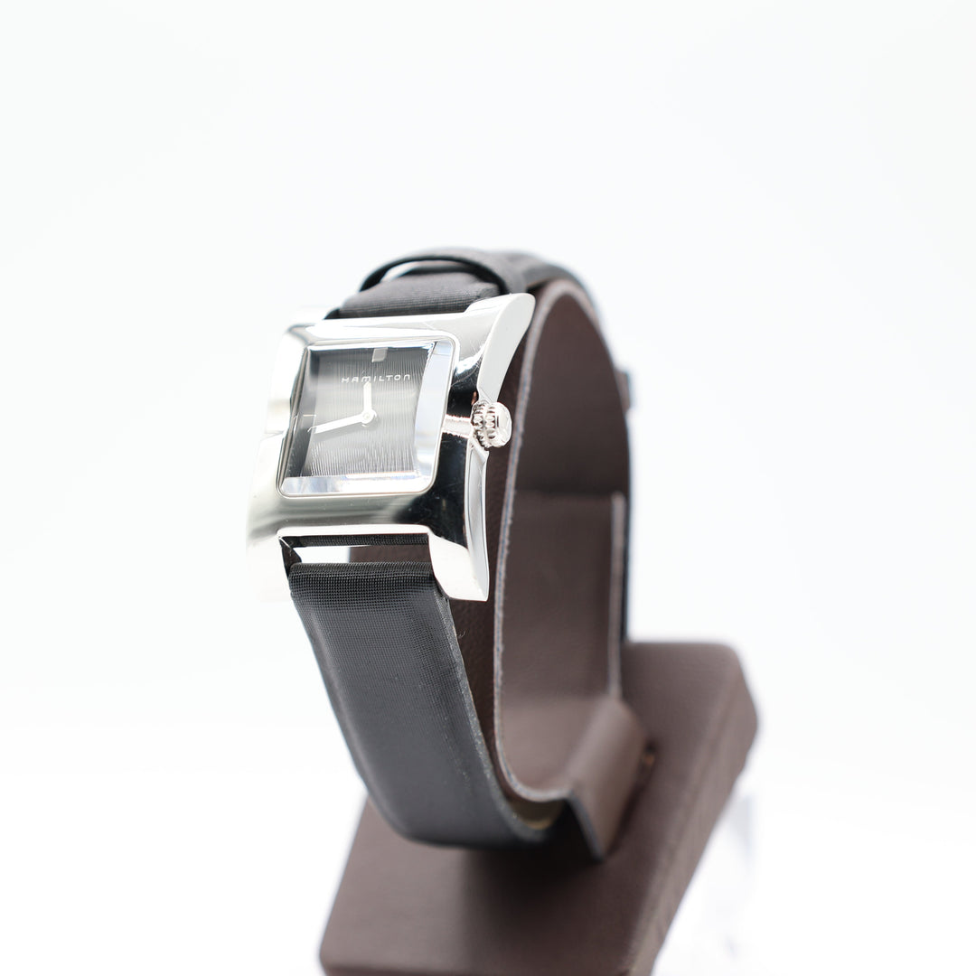 Hamilton 000211 Black Dial Wristwatch with Black Genuine Leather Band