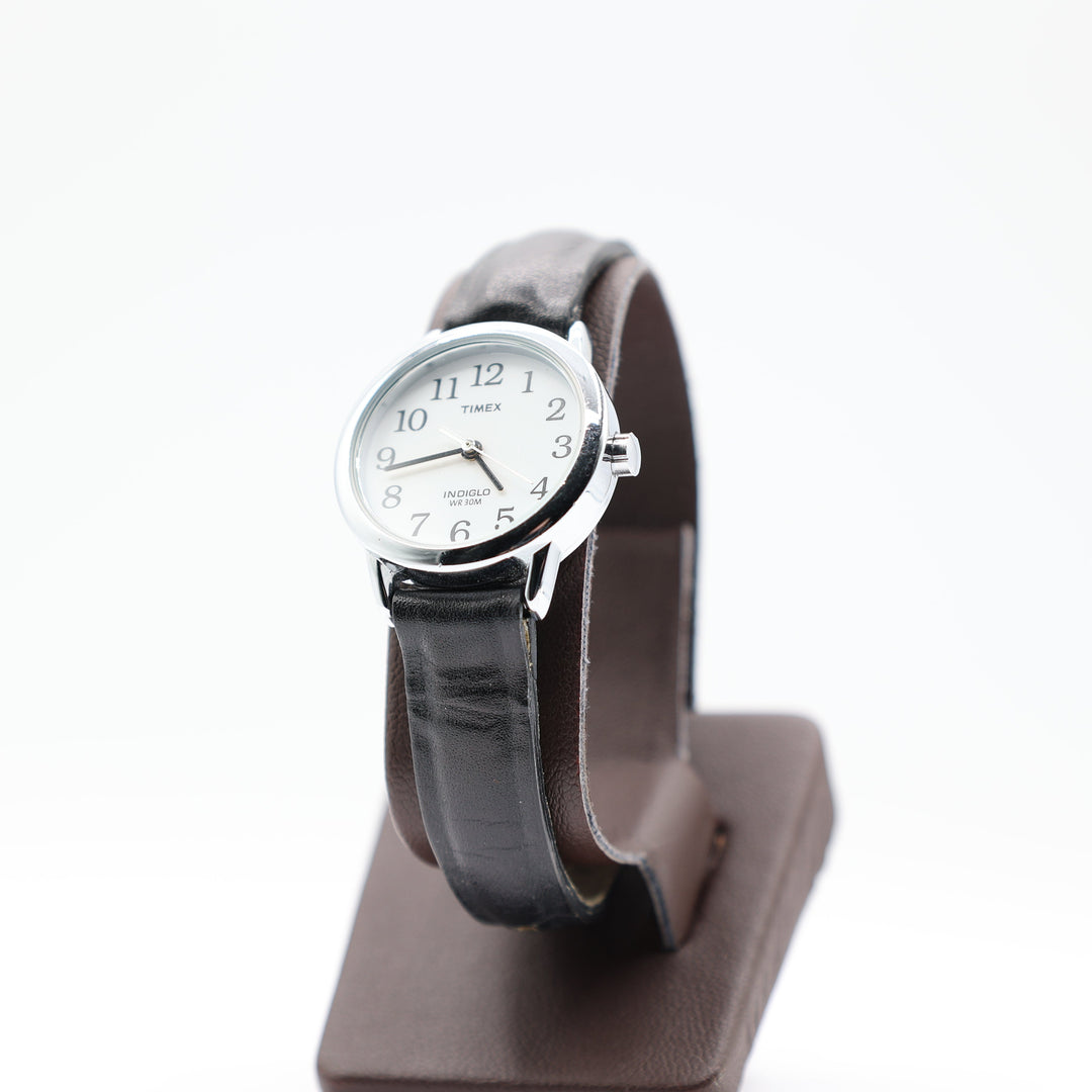 Timex Indigo With Thin Black Leather Band Watch Design