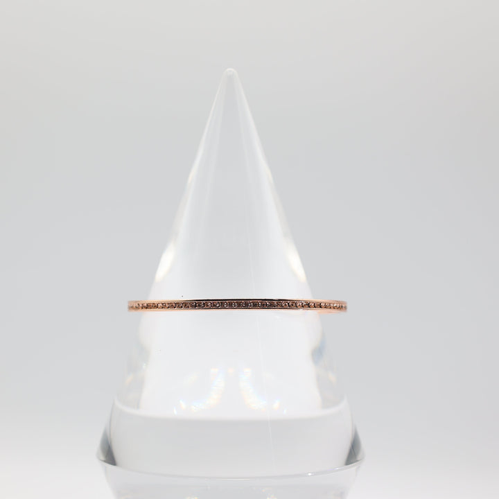 Rose Gold Tone Rhinestone Cuff Bracelet