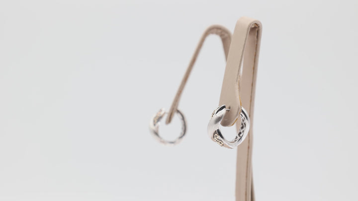 Gabriel and Co 925 Silver and 18k Accent Twisted Hoop Earrings