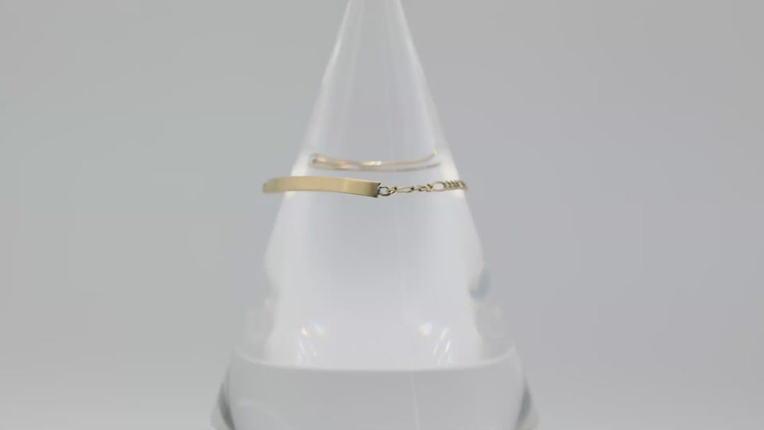 14k Yellow Gold Baby Chain Bracelet - 2.07g for Infants