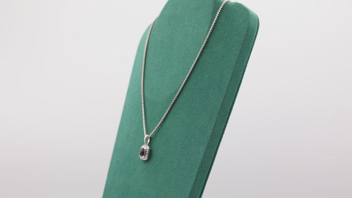 David Yurman 925 Sterling Silver & Black Onyx and White Diamonds Necklace