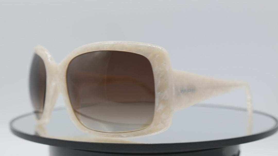 Michele Pearl Beige Square Frame Sunglasses for Women