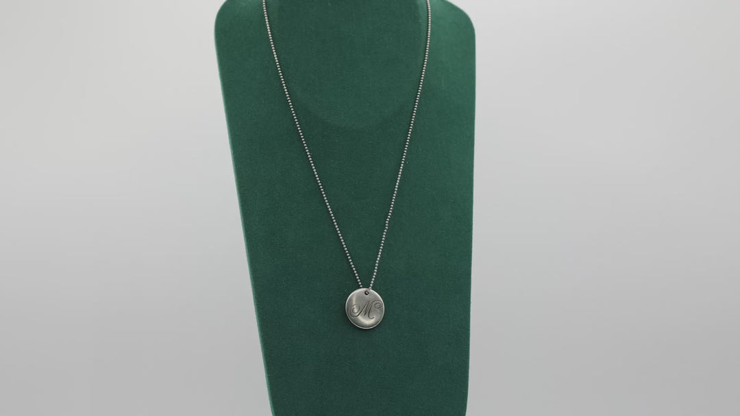 Tiffany Co 925 Sterling Silver M Initial Necklace