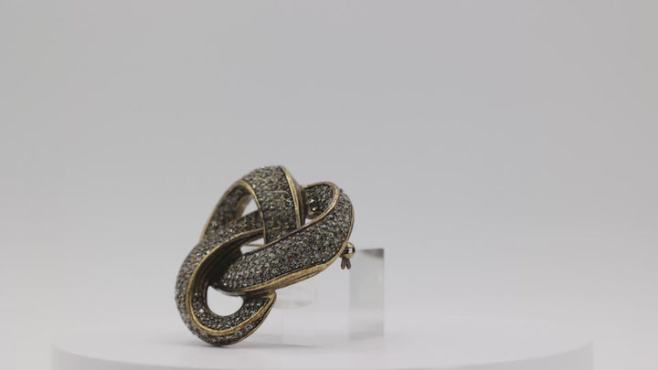 Heidi Daus "Forget Me Knot" Crystal Pin